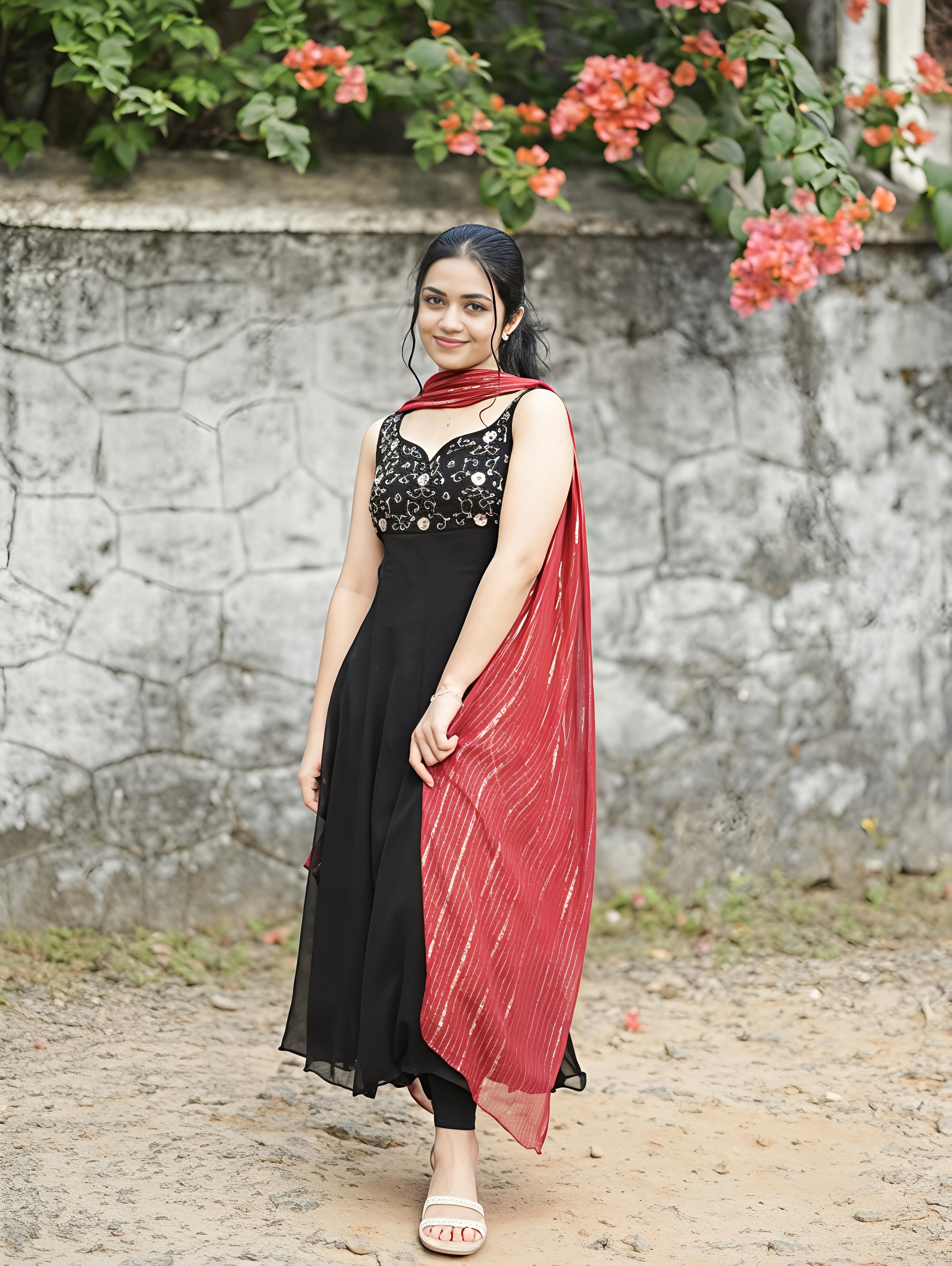 Faux Georgette Anarkali