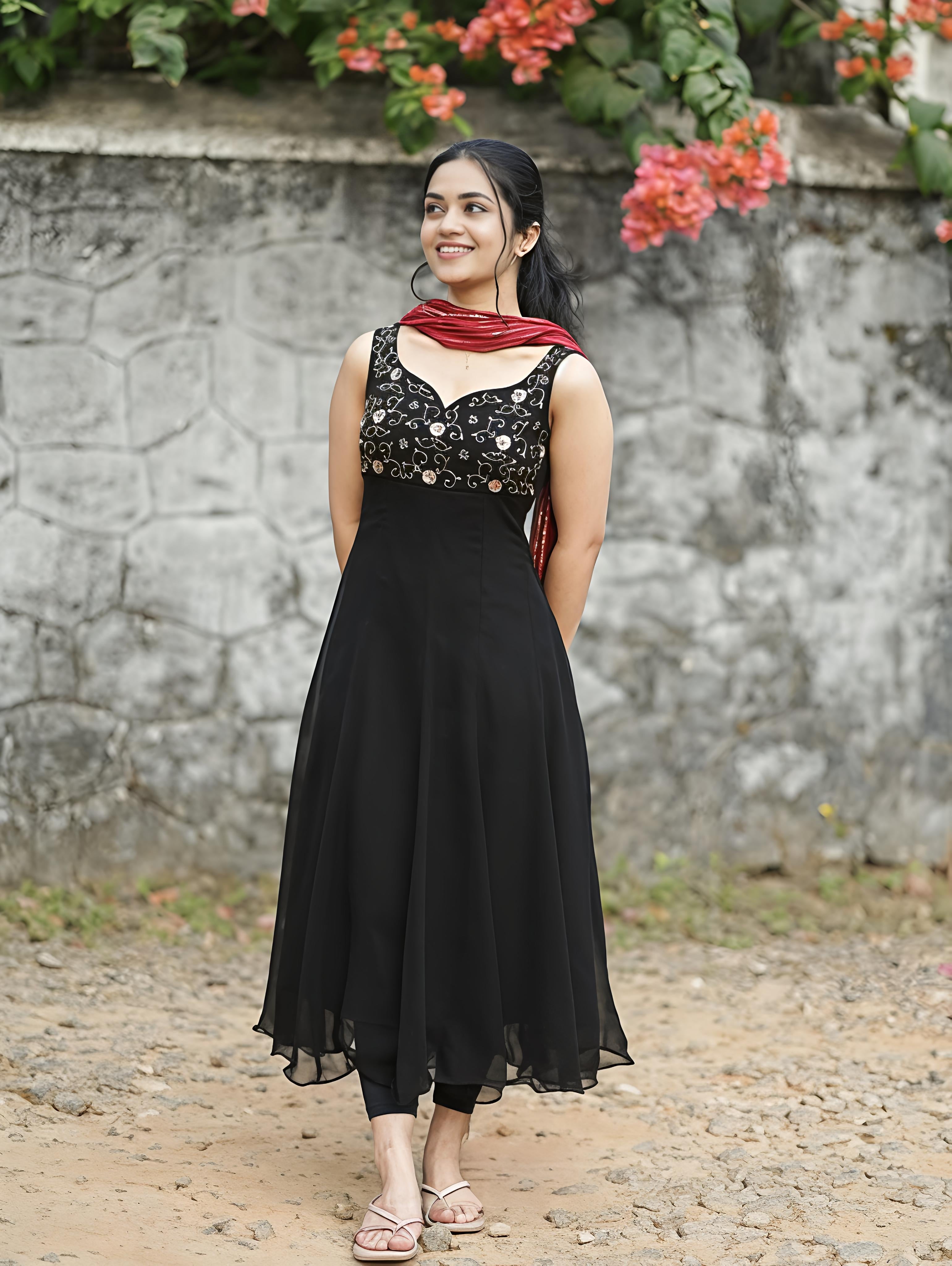 Faux Georgette Anarkali