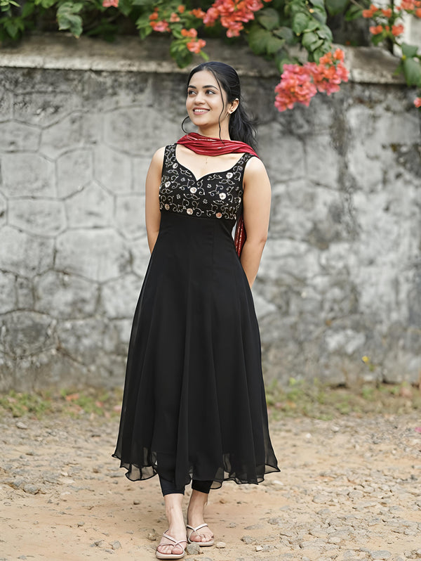 Faux Georgette Anarkali