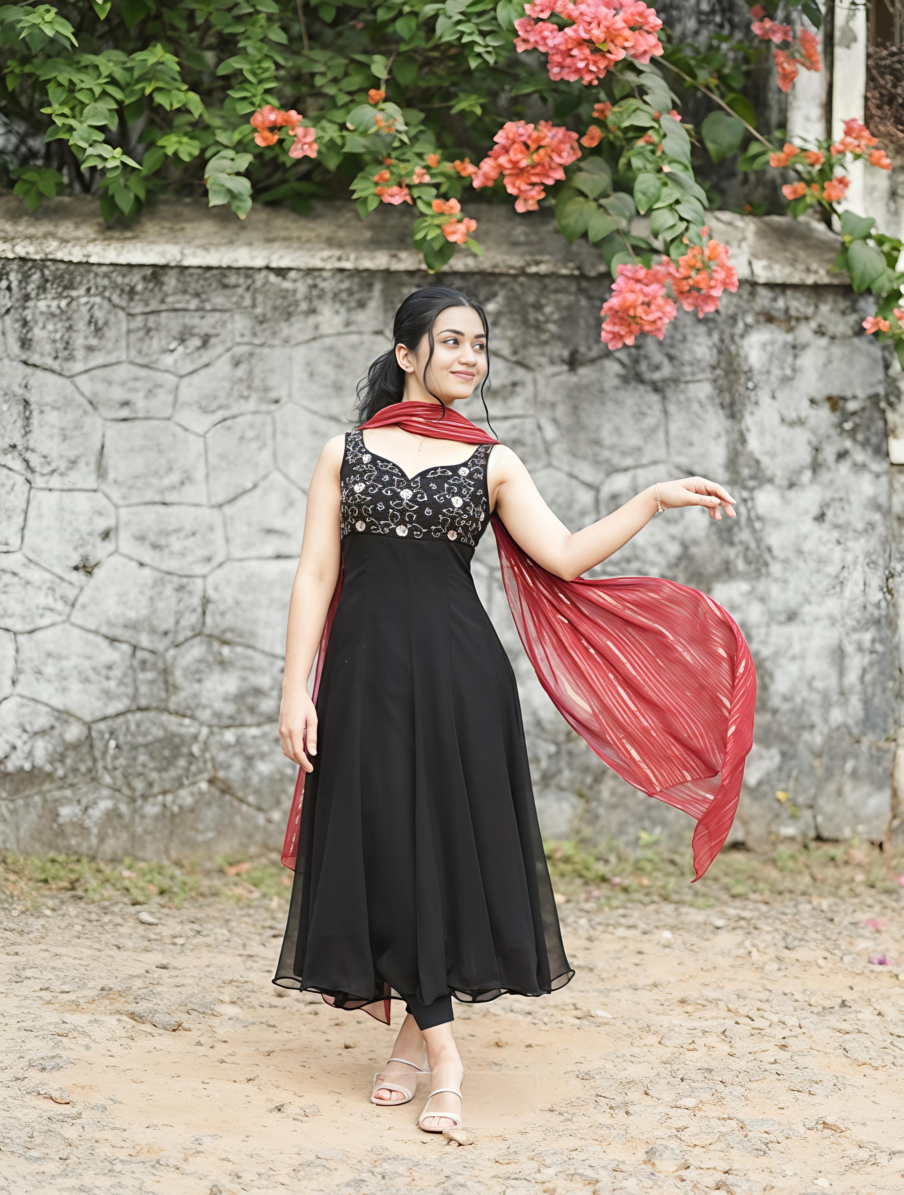 Faux Georgette Anarkali