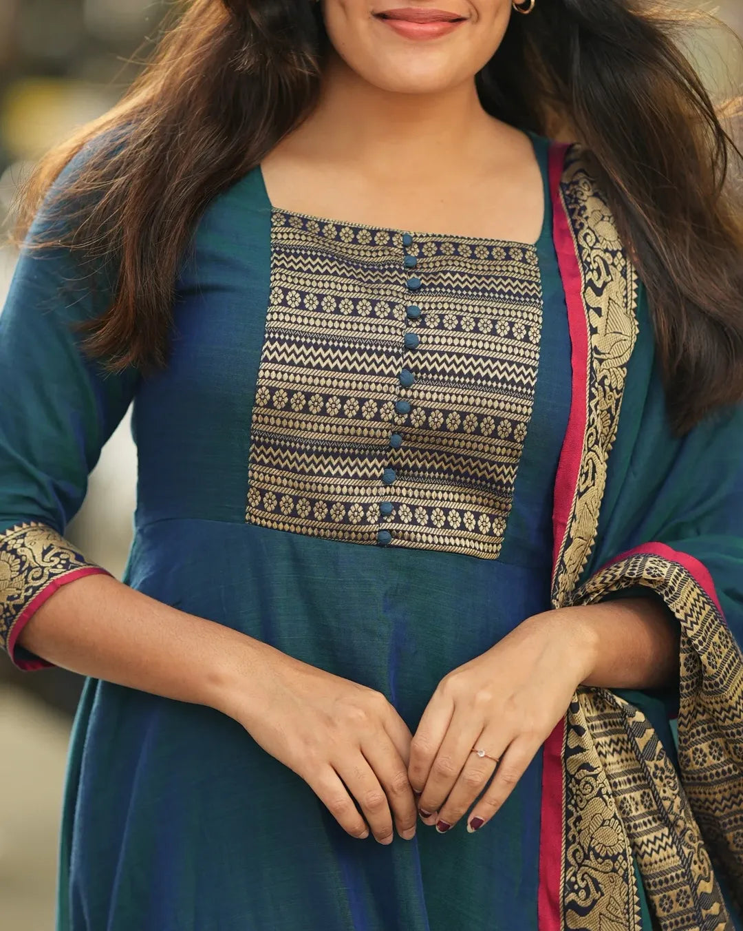 Narayanpet Anarkali Kurta & Dupatta Set