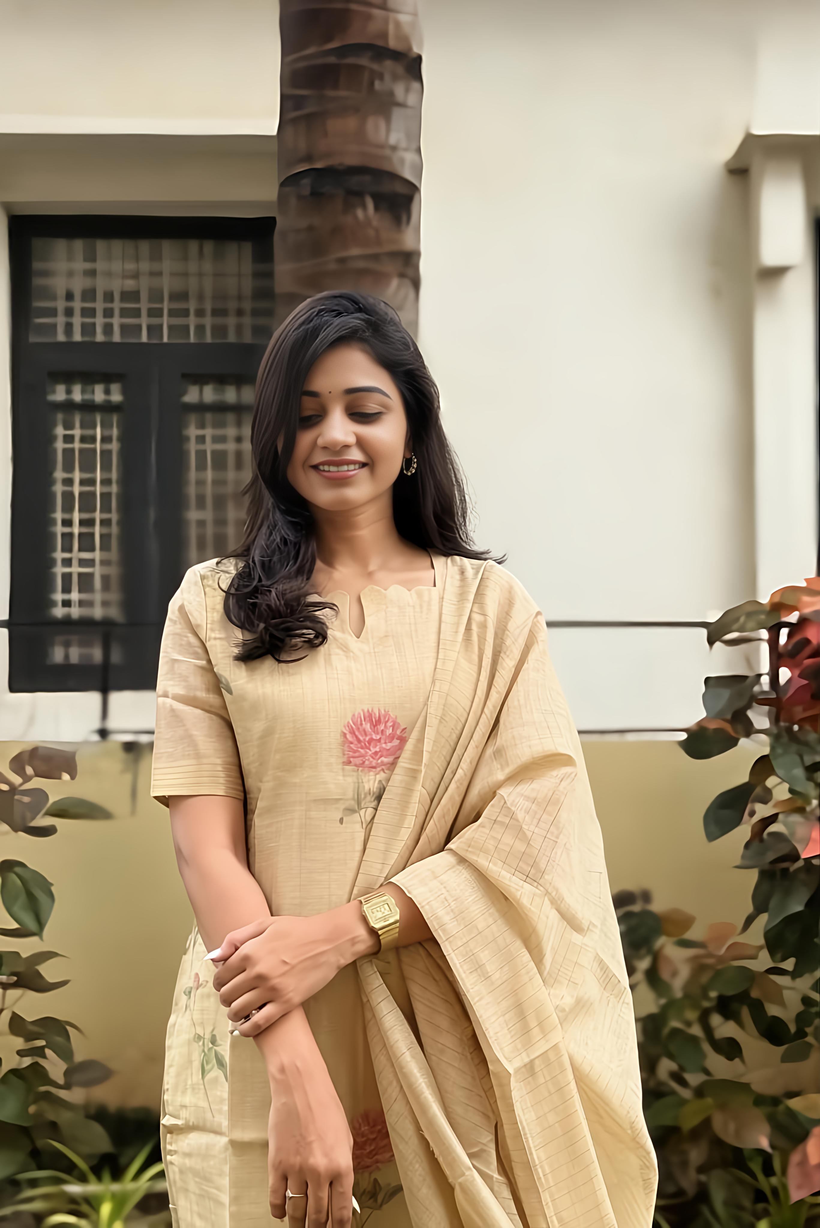 Tissue Silk Kurti Pant And Dupatta