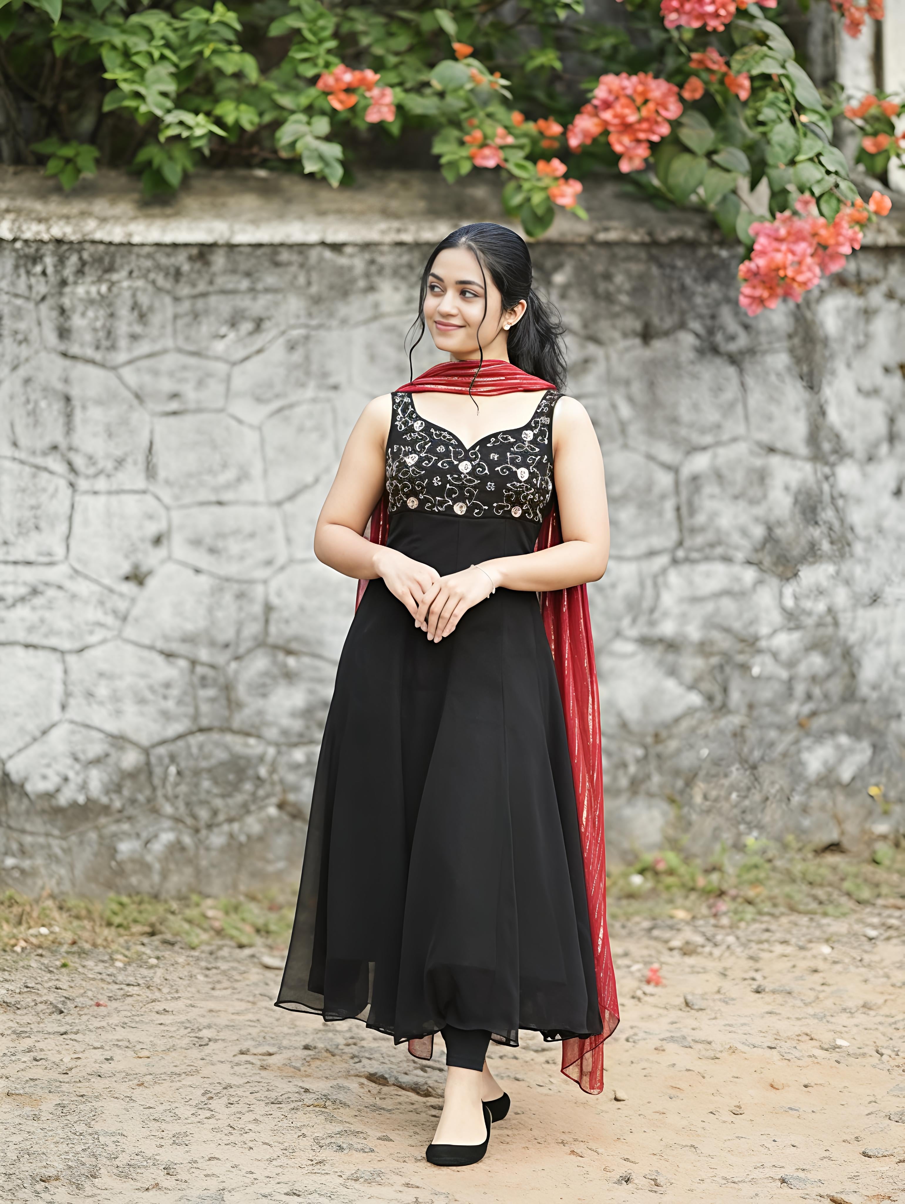 Faux Georgette Anarkali