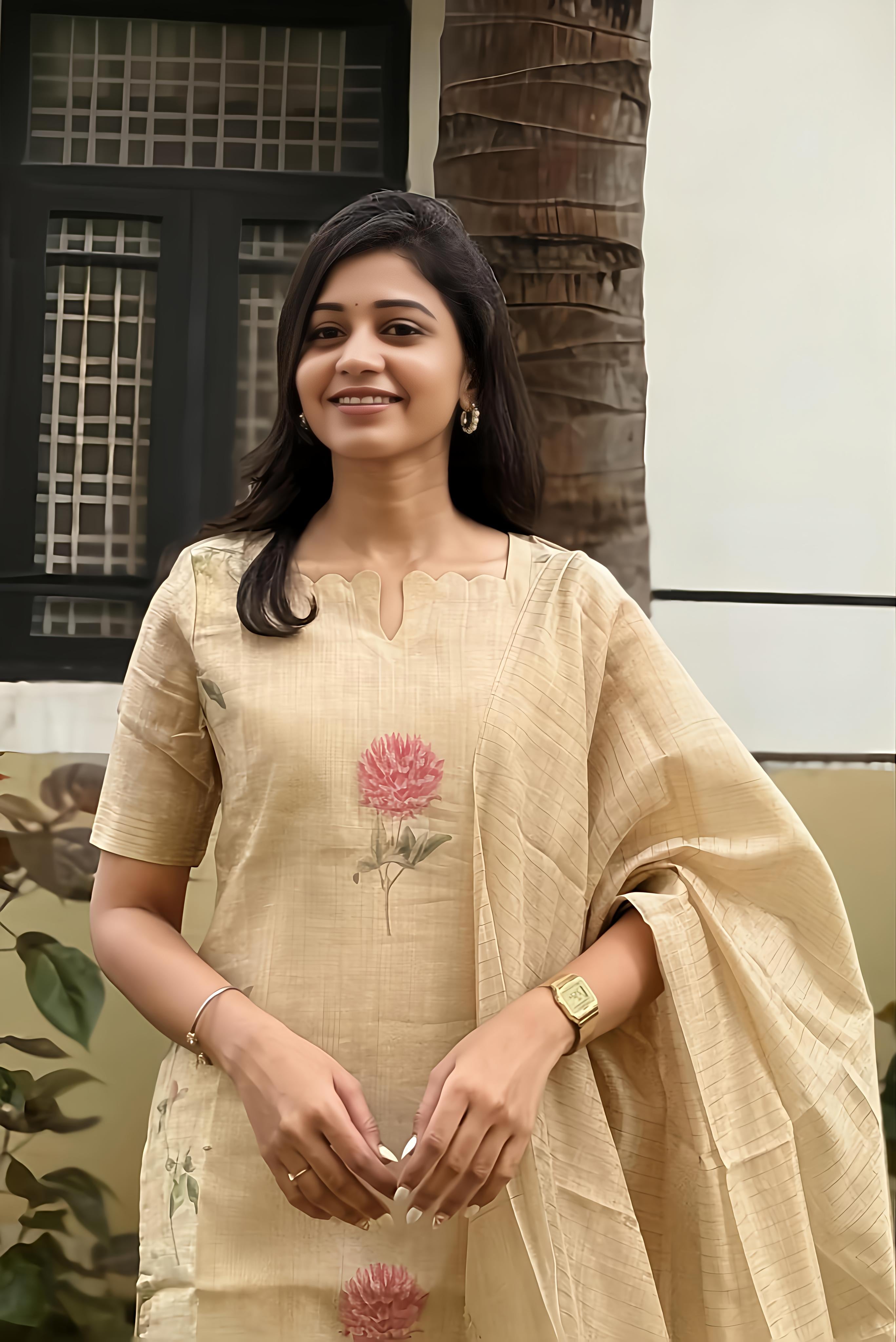 Tissue Silk Kurti Pant And Dupatta