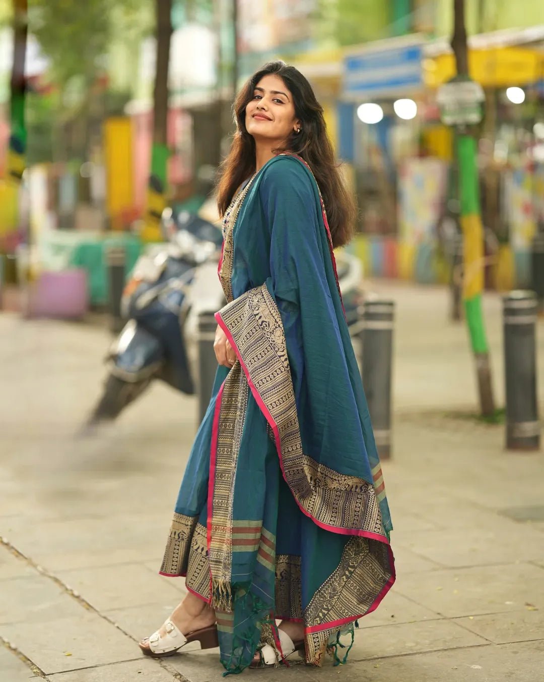 Narayanpet Anarkali Kurta & Dupatta Set