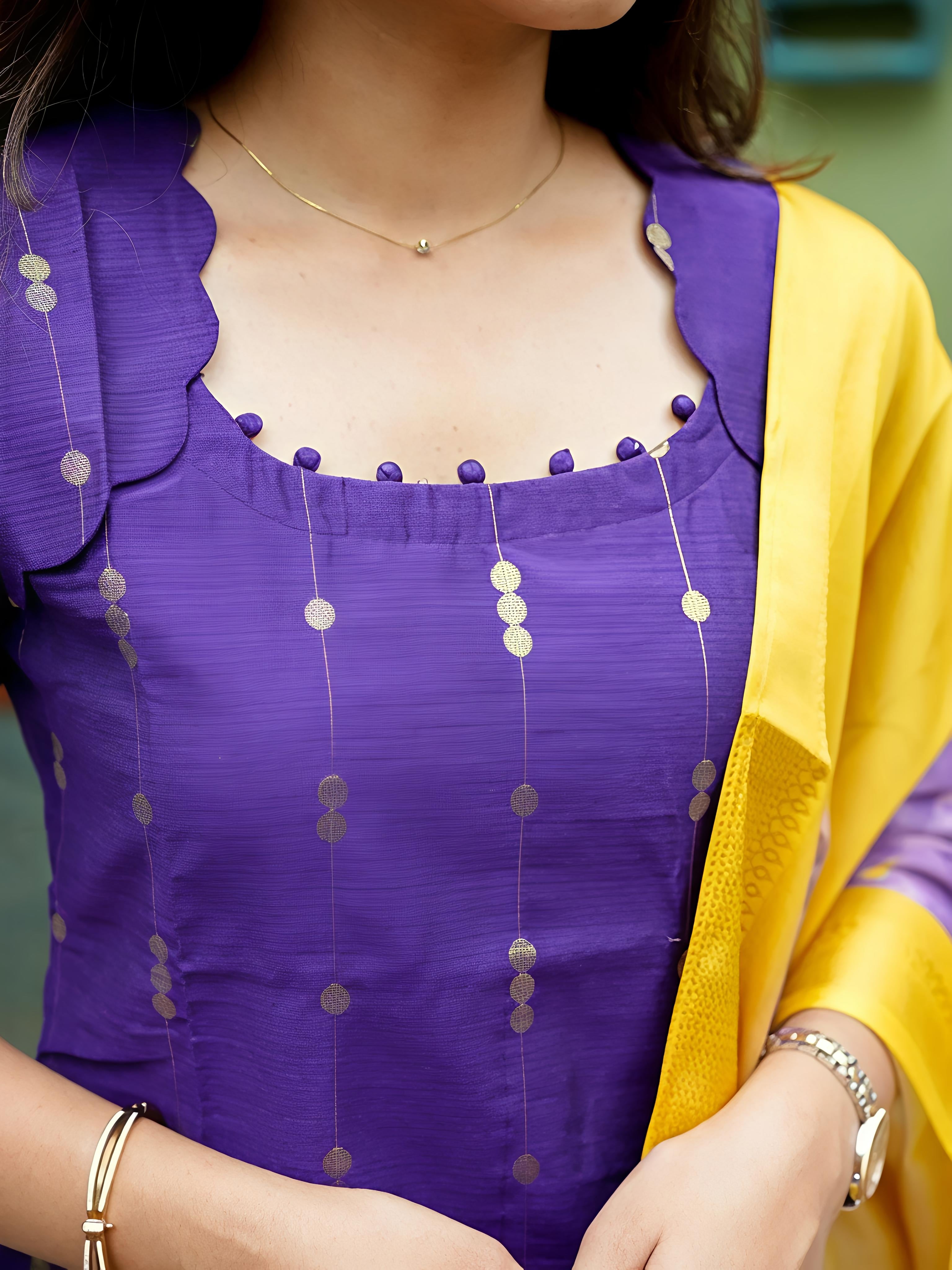 Rawsilk Co-Order Sets With Printed Dupatta