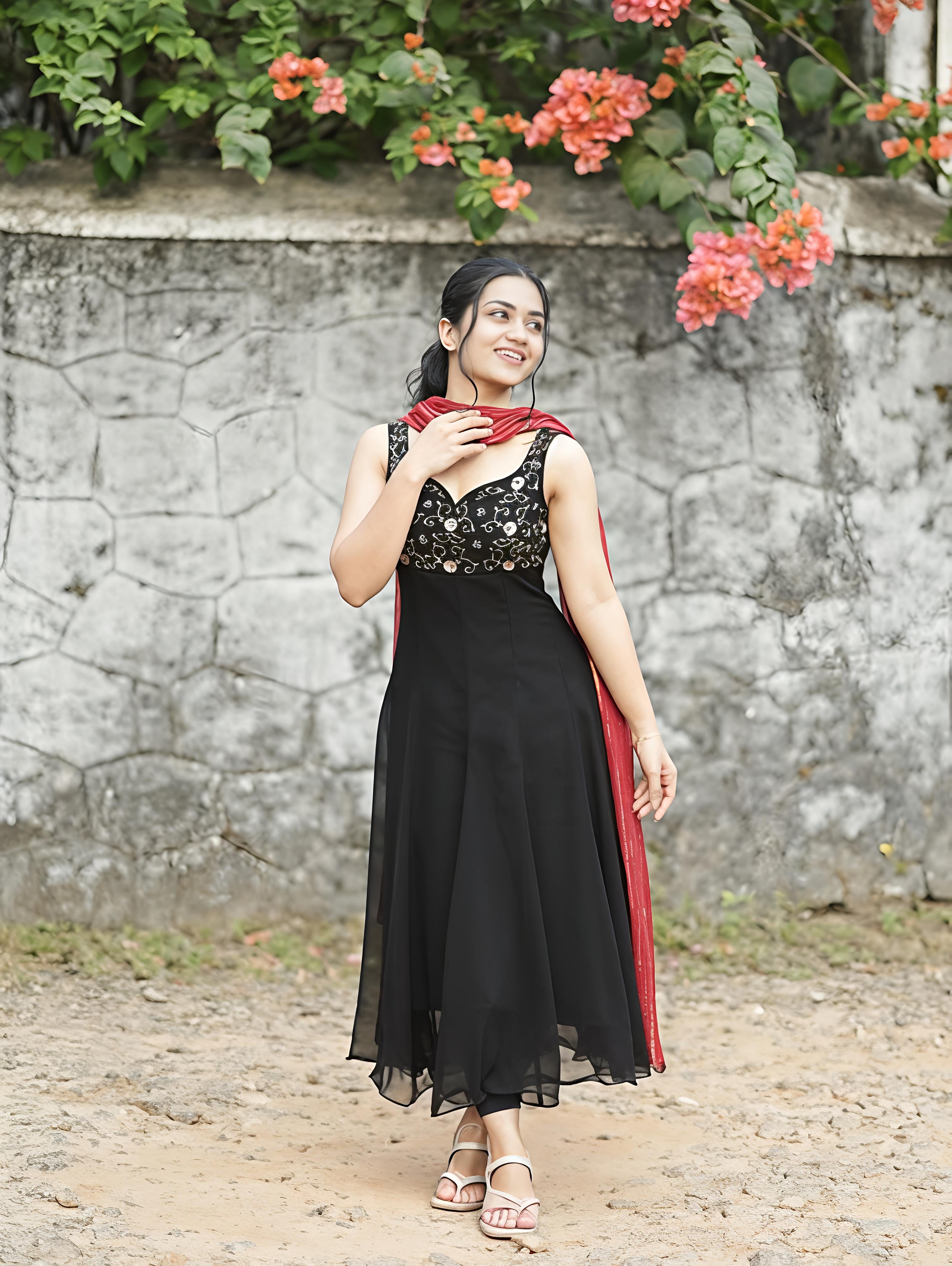 Faux Georgette Anarkali